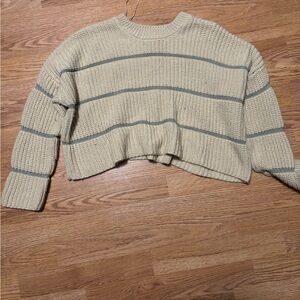 Cozy Cream Striped Sweater